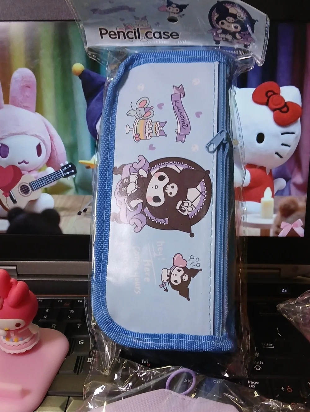 Sanrio Kuromi Light Blue Zipper Pencil Pouch